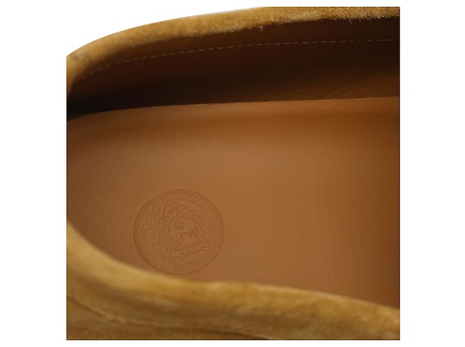 Mocassins Versace La Medusa en daim de veau marron - vue 6