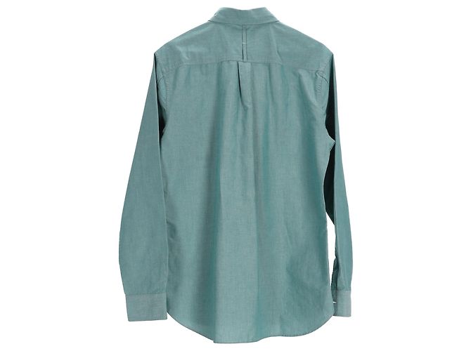 Autre Marque Mr P. Button-Down Collar Oxford Shirt in Green Organic Cotton - view 2
