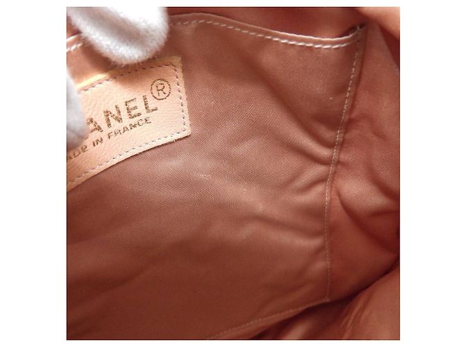 Chanel Satin-Logo-Rucksack Pink Beige - Ansicht 9
