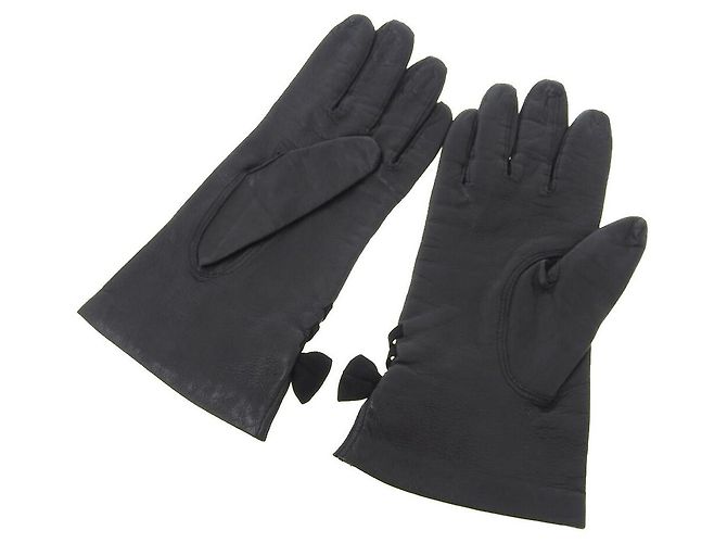 Bally Lederhandschuhe schwarz Größe 7 - Ansicht 2