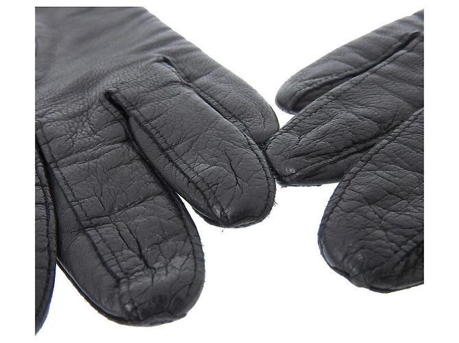 Bally Lederhandschuhe schwarz Größe 7 - Ansicht 3