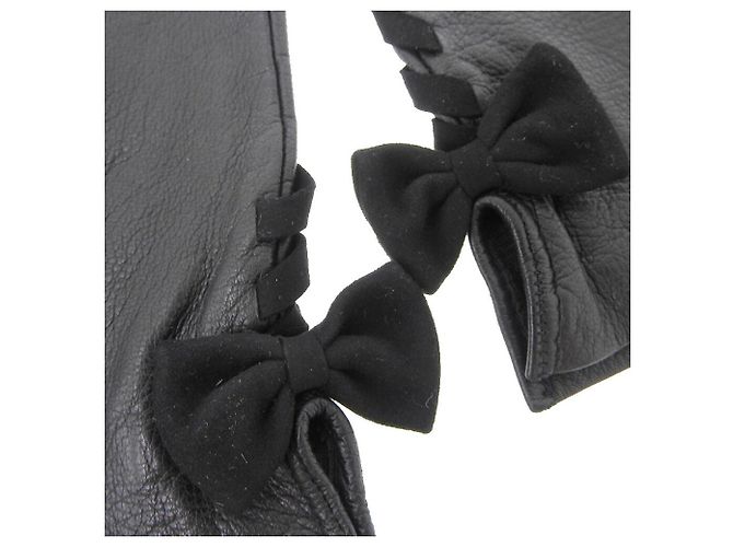 Bally Lederhandschuhe schwarz Größe 7 - Ansicht 4