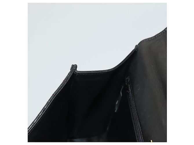 BALLY Handtasche aus schwarzem Leder mit Gold Auth BA3481 Golden - Ansicht 19
