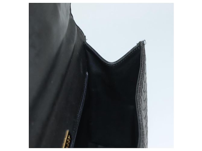 BALLY Handtasche aus schwarzem Leder mit Gold Auth BA3481 Golden - Ansicht 20