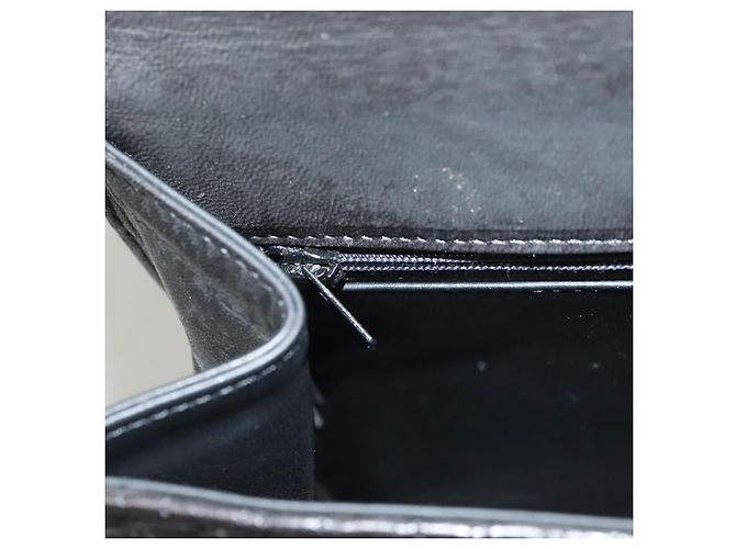 BALLY Handtasche aus schwarzem Leder mit Gold Auth BA3481 Golden - Ansicht 21