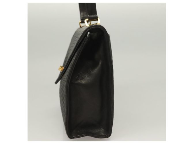 BALLY Handtasche aus schwarzem Leder mit Gold Auth BA3481 Golden - Ansicht 3