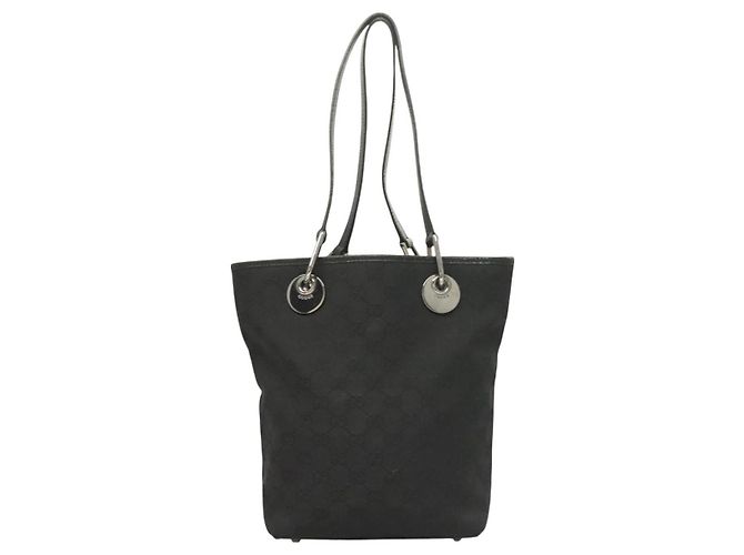 GUCCI GG Canvas Tote Bag Schwarz 120840 Auth BA3441 - Ansicht 13
