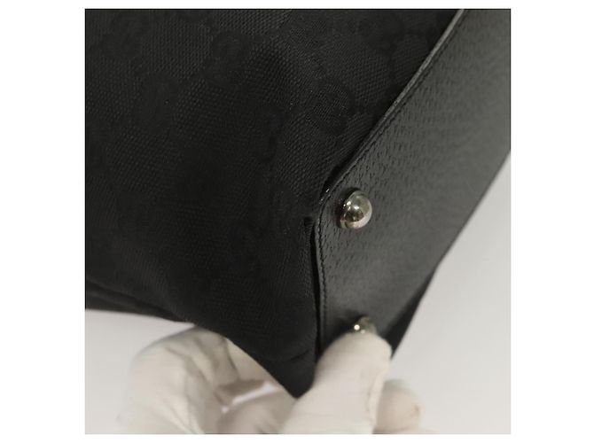 GUCCI GG Canvas Tote Bag Schwarz 120840 Auth BA3441 - Ansicht 15