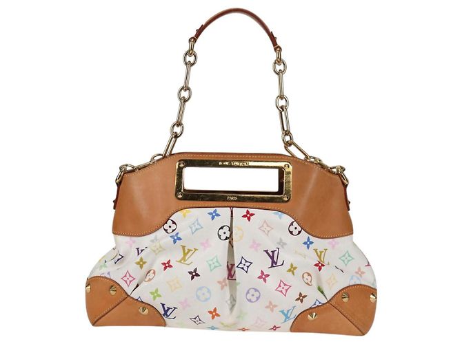 LOUIS VUITTON Monogramm Multicolor Judy MM Tasche 2Way Weiß M40255 LV Auth 127584V - Ansicht 13