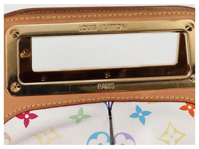 LOUIS VUITTON Monogramm Multicolor Judy MM Tasche 2Way Weiß M40255 LV Auth 127584V - Ansicht 17