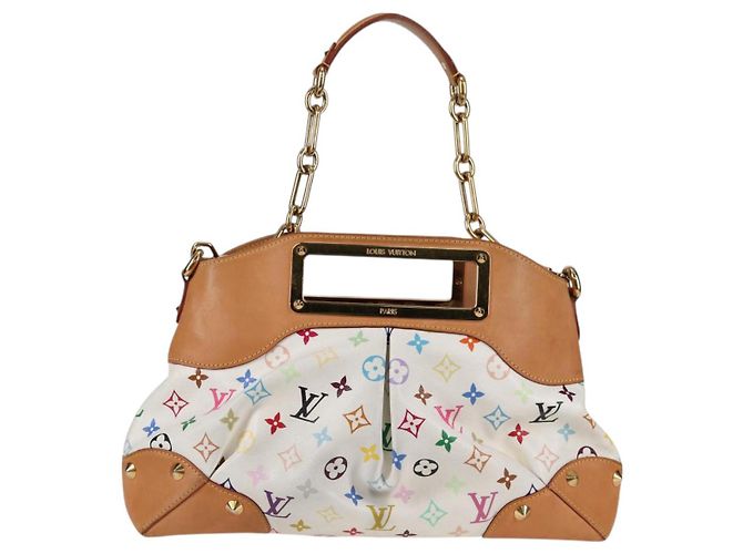 LOUIS VUITTON Monogramm Multicolor Judy MM Tasche 2Way Weiß M40255 LV Auth 127584V - Ansicht 2