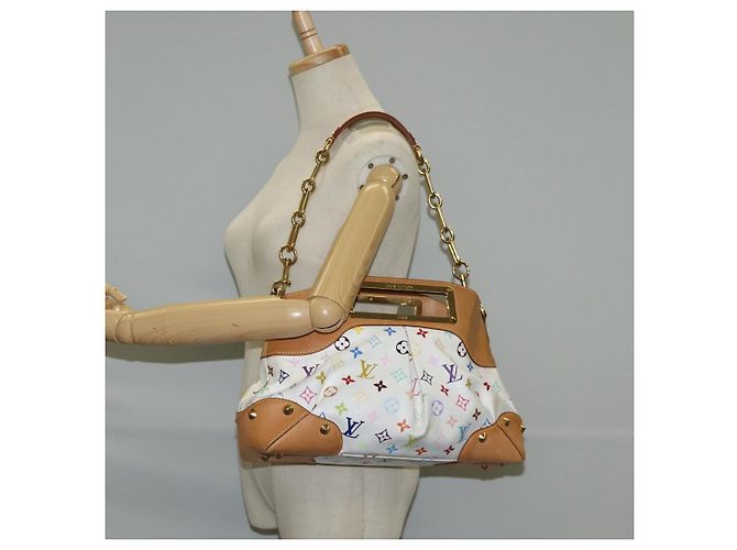 LOUIS VUITTON Monogramm Multicolor Judy MM Tasche 2Way Weiß M40255 LV Auth 127584V - Ansicht 21