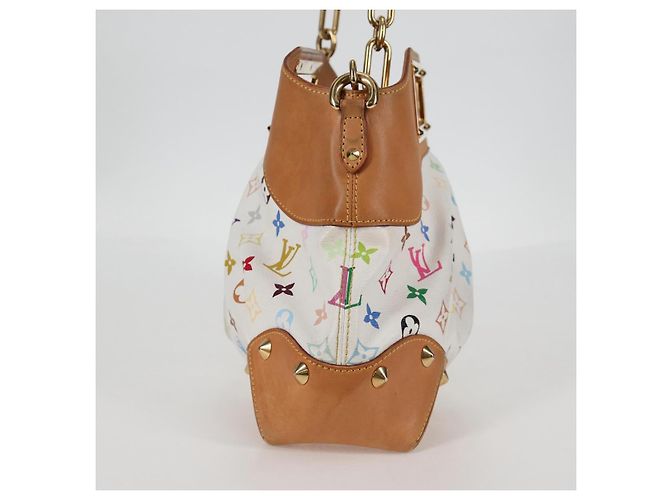 LOUIS VUITTON Monogramm Multicolor Judy MM Tasche 2Way Weiß M40255 LV Auth 127584V - Ansicht 3