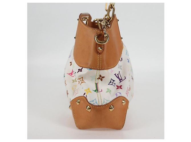 LOUIS VUITTON Monogramm Multicolor Judy MM Tasche 2Way Weiß M40255 LV Auth 127584V - Ansicht 4