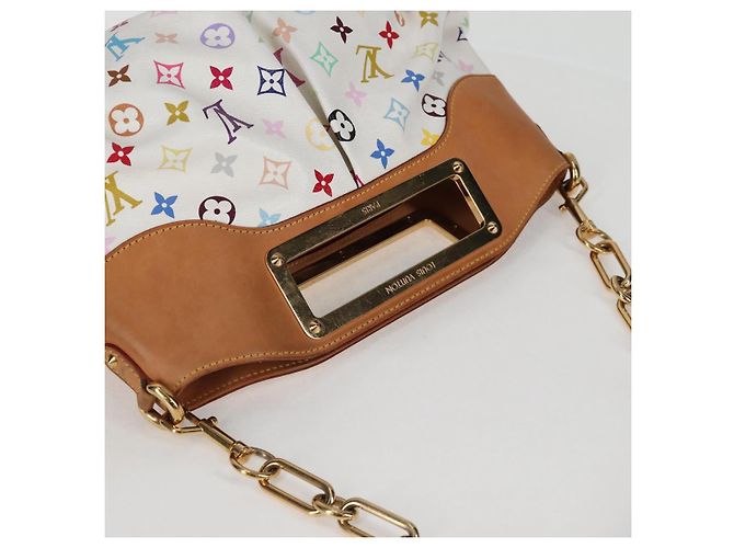 LOUIS VUITTON Monogramm Multicolor Judy MM Tasche 2Way Weiß M40255 LV Auth 127584V - Ansicht 6