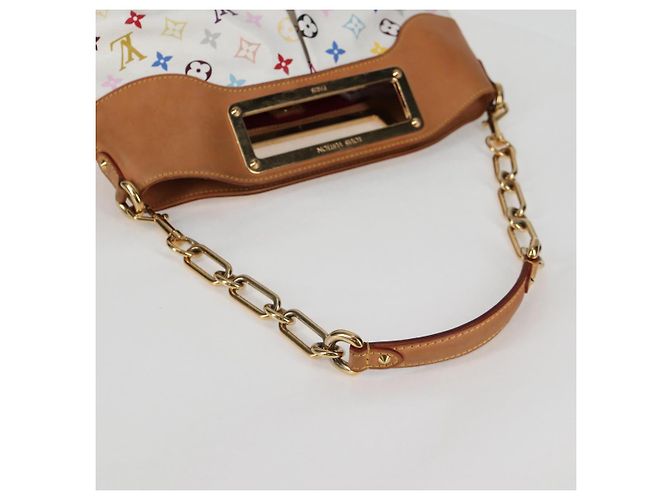 LOUIS VUITTON Monogramm Multicolor Judy MM Tasche 2Way Weiß M40255 LV Auth 127584V - Ansicht 7