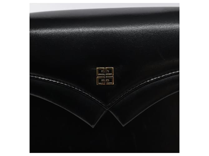 Borsa a mano GIVENCHY in pelle nera argento Auth bs27366 Nero - vista 17