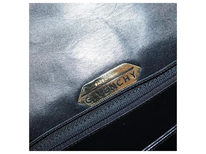 Borsa a mano GIVENCHY in pelle nera argento Auth bs27366 Nero - vista 18