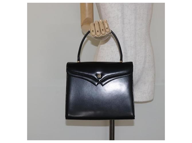 Borsa a mano GIVENCHY in pelle nera argento Auth bs27366 Nero - vista 22