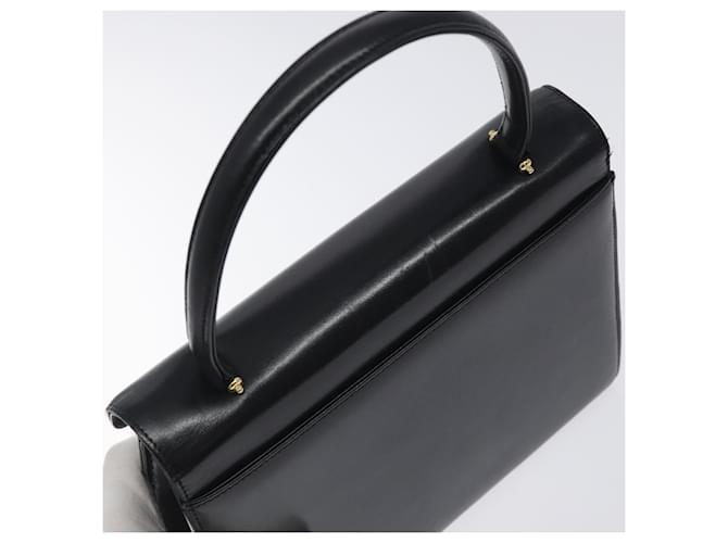 Borsa a mano GIVENCHY in pelle nera argento Auth bs27366 Nero - vista 6