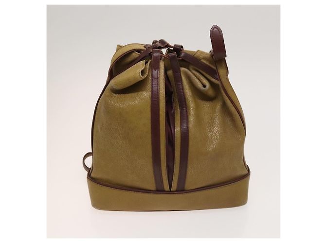 Céline CELINE C Sulky Cartier Burberry Nova Check Bolsa de Couro 3Set Bege Auth BA2174 Marrom - vista 10