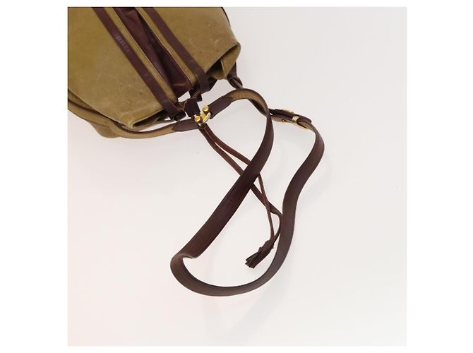 Céline CELINE C Sulky Cartier Burberry Nova Check Bolsa de Couro 3Set Bege Auth BA2174 Marrom - vista 12