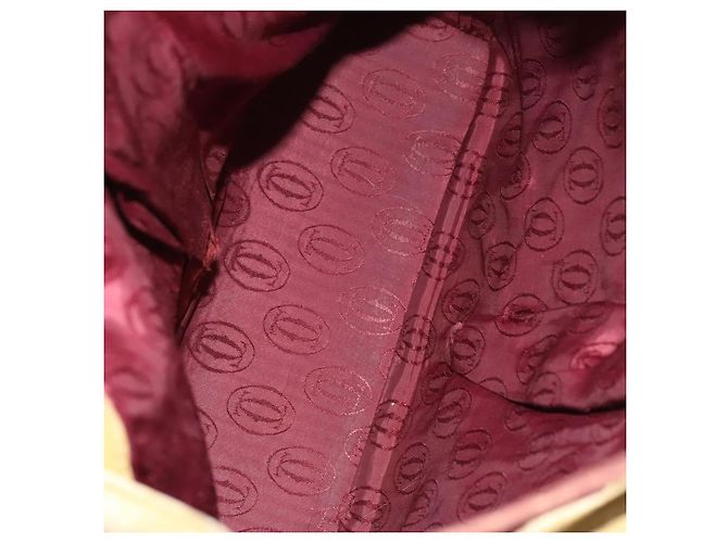 Céline CELINE C Sulky Cartier Burberry Nova Check Bolsa de Couro 3Set Bege Auth BA2174 Marrom - vista 15