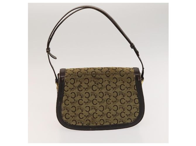 Céline CELINE C Sulky Cartier Burberry Nova Check Bolsa de Couro 3Set Bege Auth BA2174 Marrom - vista 17