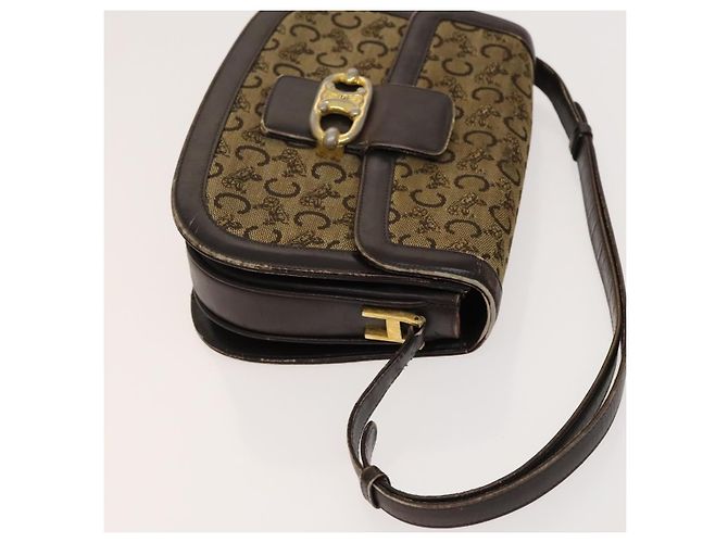 Céline CELINE C Sulky Cartier Burberry Nova Check Bolsa de Couro 3Set Bege Auth BA2174 Marrom - vista 18