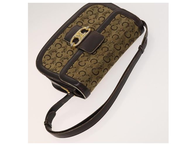 Céline CELINE C Sulky Cartier Burberry Nova Check Bolsa de Couro 3Set Bege Auth BA2174 Marrom - vista 19