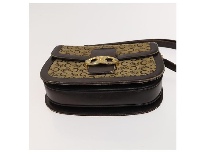 Céline CELINE C Sulky Cartier Burberry Nova Check Bolsa de Couro 3Set Bege Auth BA2174 Marrom - vista 20