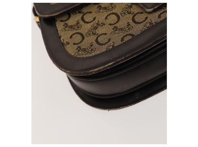 Céline CELINE C Sulky Cartier Burberry Nova Check Bolsa de Couro 3Set Bege Auth BA2174 Marrom - vista 21