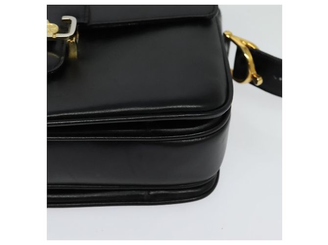 Céline CELINE Borsa a Spalla Sulky in Pelle Nera e Oro Auth 130625 Nero D'oro - vista 15