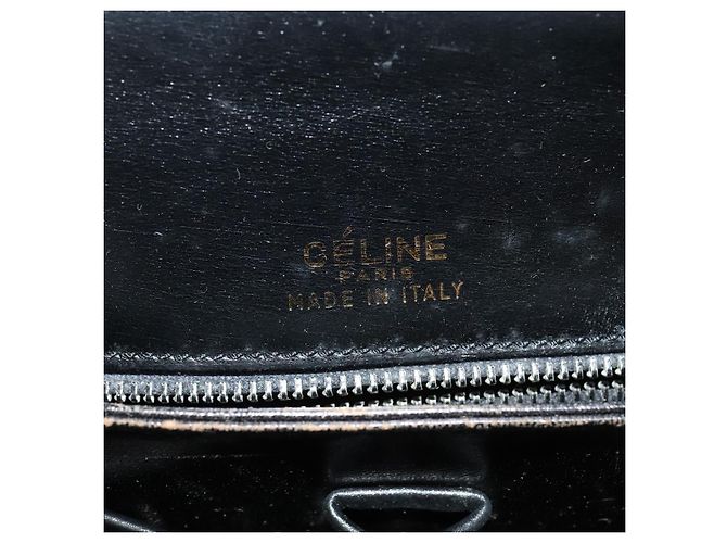 Céline CELINE Borsa a Spalla Sulky in Pelle Nera e Oro Auth 130625 Nero D'oro - vista 18