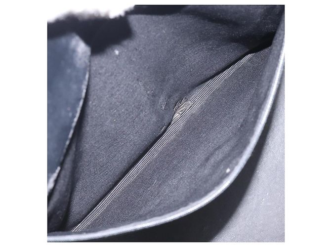 CHANEL Matelassé COCO Marchio Catena Borsa a Mano Velluto Nero Argento CC Auth 130198 - vista 10