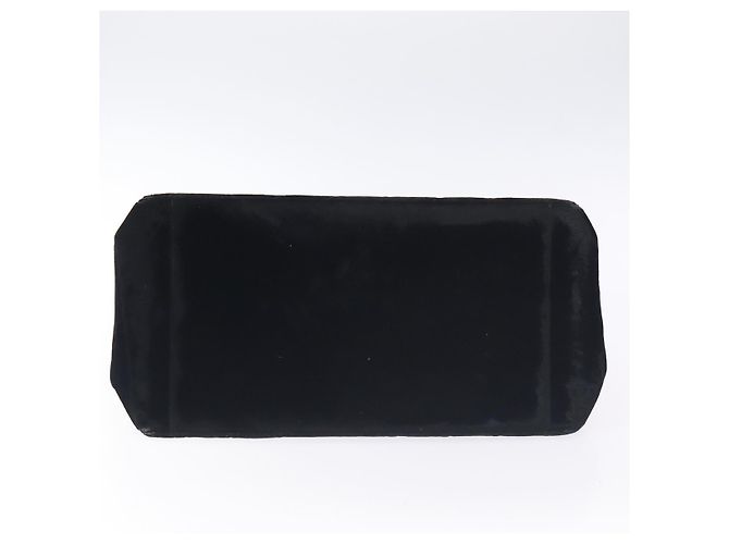 CHANEL Matelassé COCO Marchio Catena Borsa a Mano Velluto Nero Argento CC Auth 130198 - vista 5