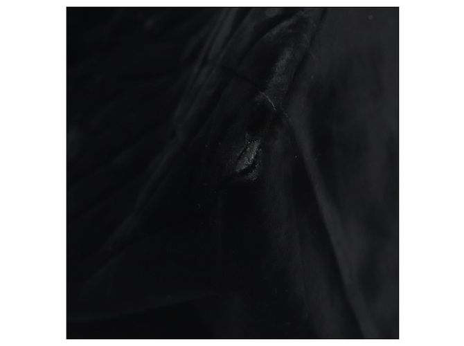 CHANEL Matelassé COCO Marchio Catena Borsa a Mano Velluto Nero Argento CC Auth 130198 - vista 8