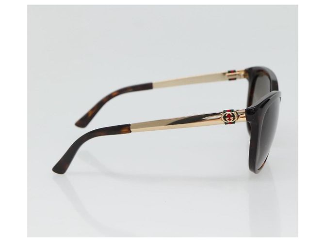 Gafas de sol GUCCI metal marrón Auth BA3302 Castaño - vista 4