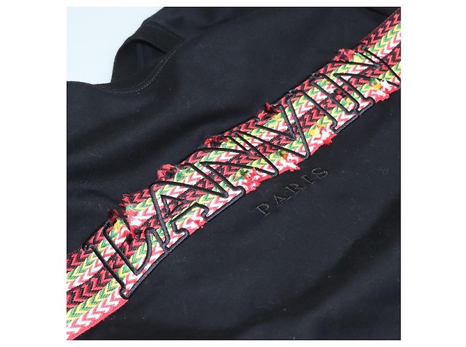 Camiseta de algodón negra LANVIN Auth ym010M Negro - vista 3