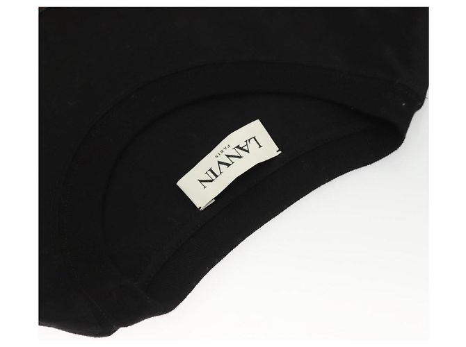 Camiseta de algodón negra LANVIN Auth ym010M Negro - vista 8