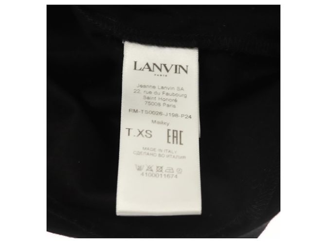 Camiseta de algodón negra LANVIN Auth ym010M Negro - vista 9
