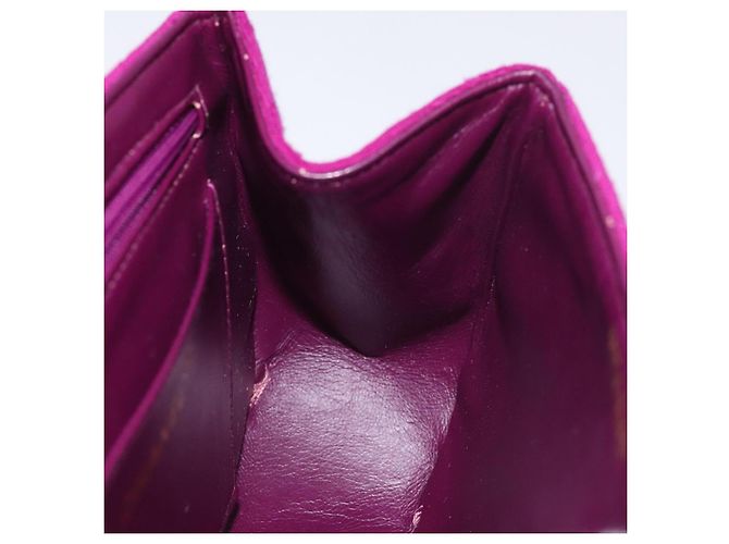 CHANEL Borsa Matelassé in cotone Viola Oro CC Auth 131194 D'oro Porpora - vista 20