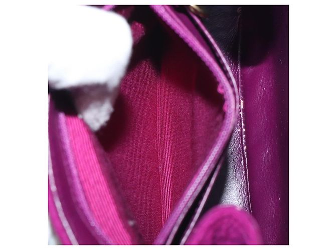 CHANEL Borsa Matelassé in cotone Viola Oro CC Auth 131194 D'oro Porpora - vista 22