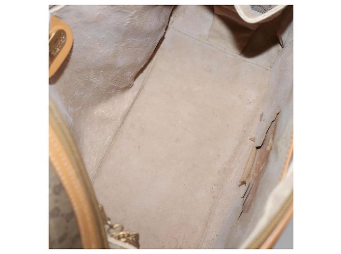 Gucci Borsa a mano Micro GG Supreme in PVC beige e oro 000 39 0030 Auth BA3431 D'oro - vista 10