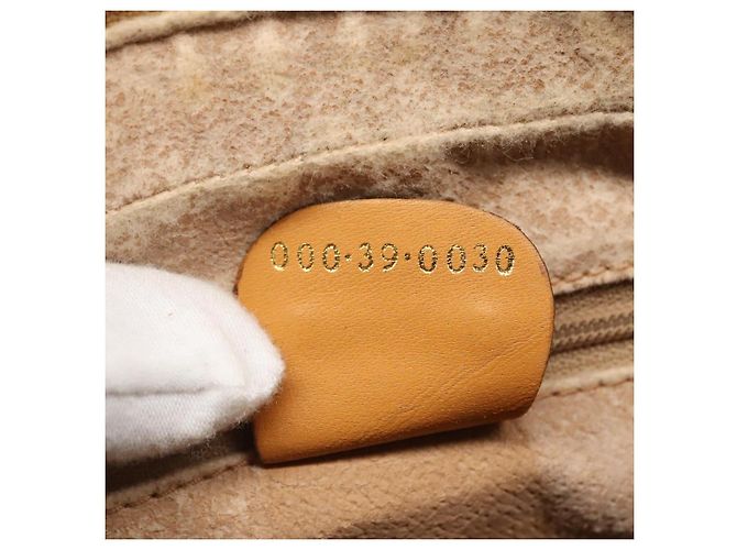 Gucci Borsa a mano Micro GG Supreme in PVC beige e oro 000 39 0030 Auth BA3431 D'oro - vista 12