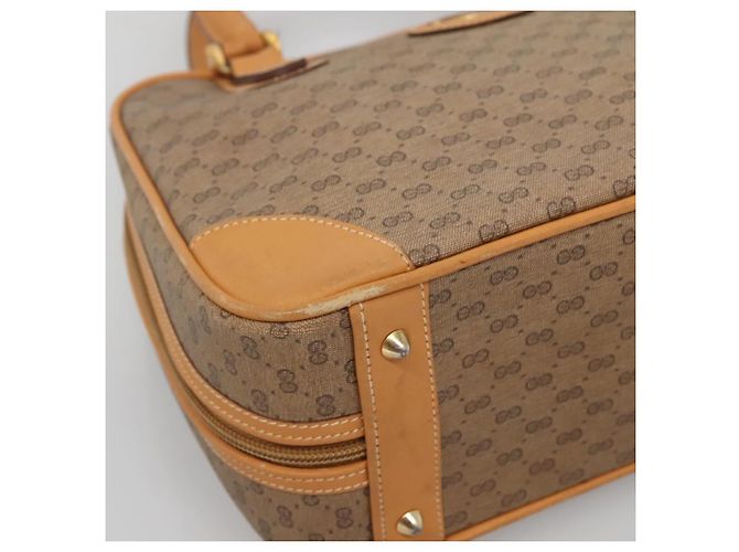 Gucci Borsa a mano Micro GG Supreme in PVC beige e oro 000 39 0030 Auth BA3431 D'oro - vista 15