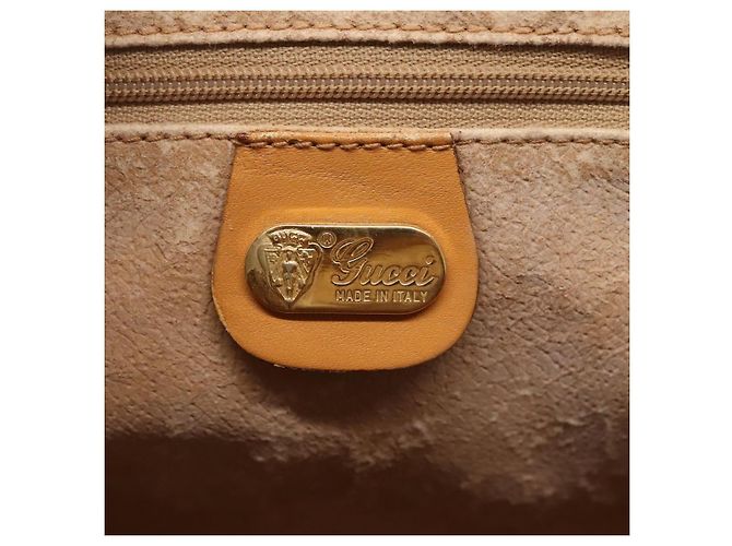Gucci Borsa a mano Micro GG Supreme in PVC beige e oro 000 39 0030 Auth BA3431 D'oro - vista 19