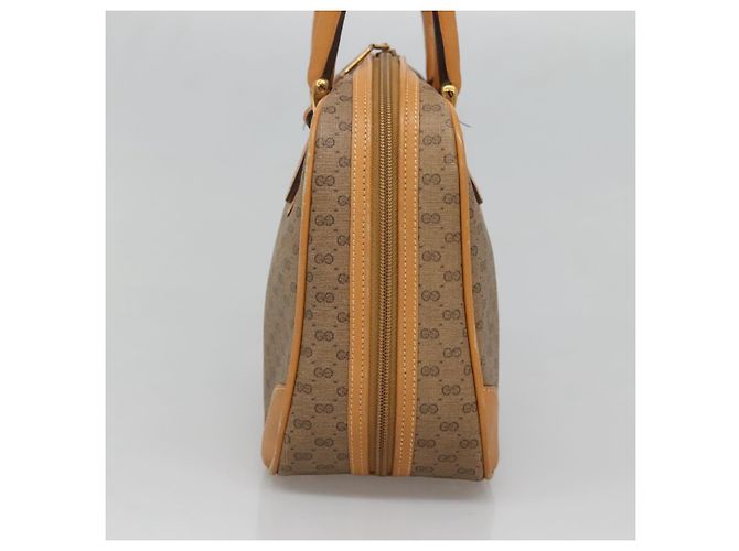 Gucci Borsa a mano Micro GG Supreme in PVC beige e oro 000 39 0030 Auth BA3431 D'oro - vista 3