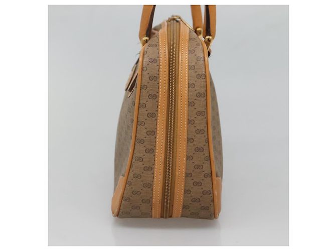 Gucci Borsa a mano Micro GG Supreme in PVC beige e oro 000 39 0030 Auth BA3431 D'oro - vista 4