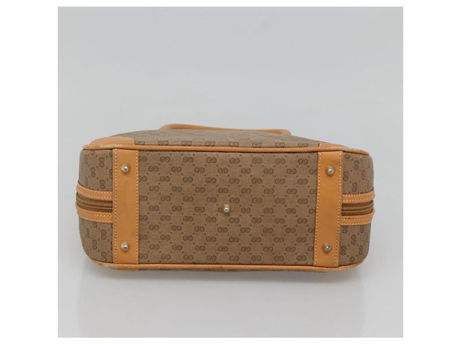 Gucci Borsa a mano Micro GG Supreme in PVC beige e oro 000 39 0030 Auth BA3431 D'oro - vista 5